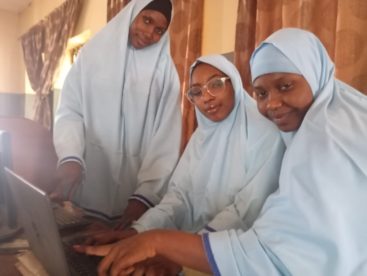 Students using computer lab